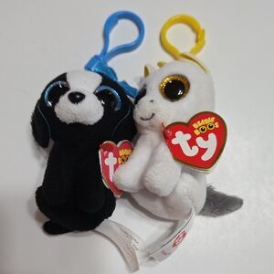 Ty Beanie Boos Set Of 2 - Tracey & Pegasus Clip-On Toys
